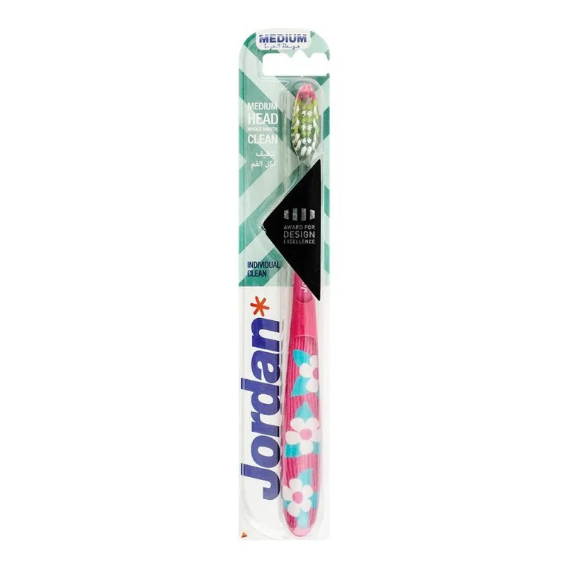 jordan individual clean toothbrush, medium, 10258 main image