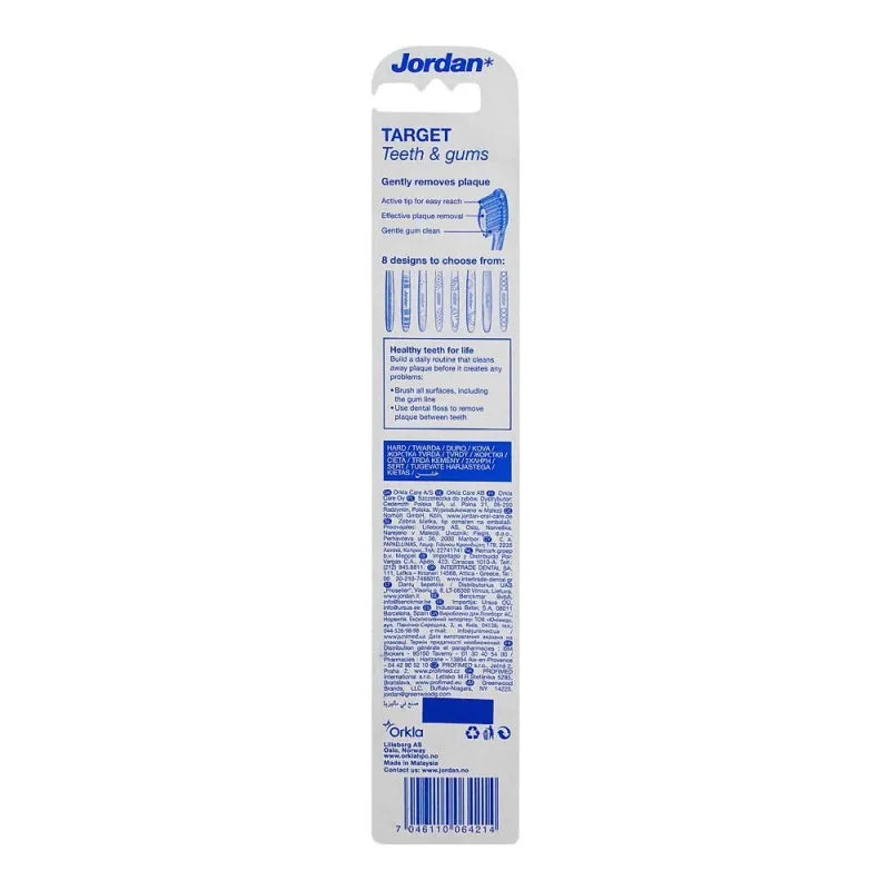 jordan target teeth & gums tooth brush, hard, 2 pack image2