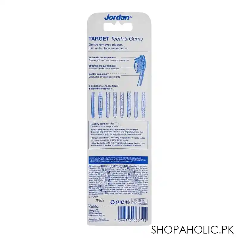 jordan target teeth & gums tooth brush, soft, 2 pack image2