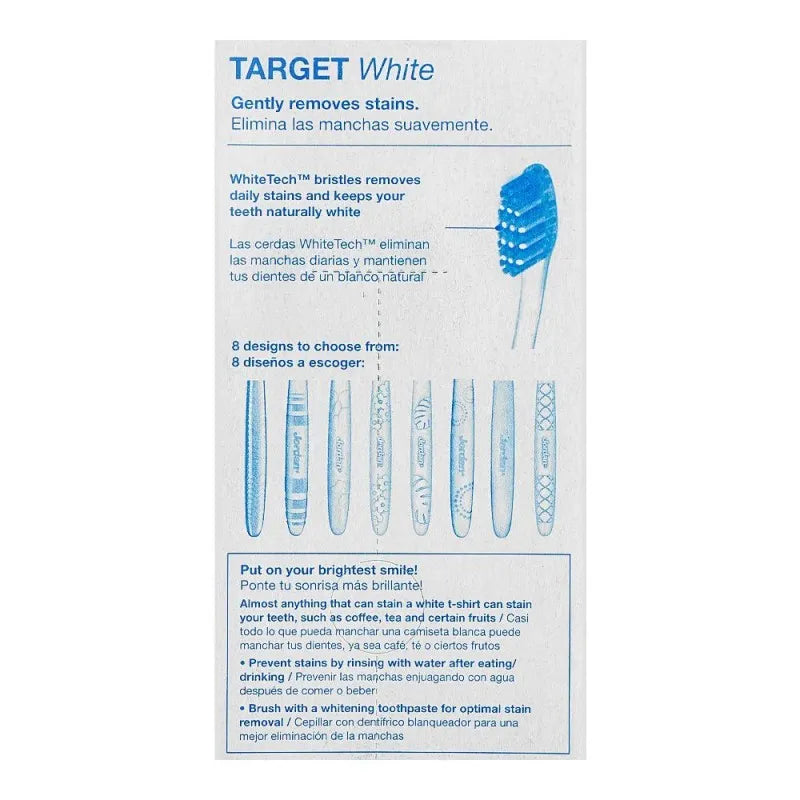 jordan target white toothbrush, medium, 2 pack image3