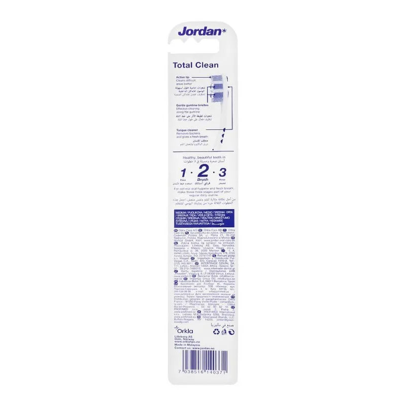 jordan white mouth total clean toothbrush, medium, 10226 image2