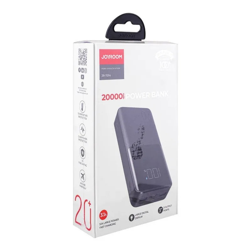 joyroom 15w 20000 mah 3.1a fast charging power bank, jr t014 image2