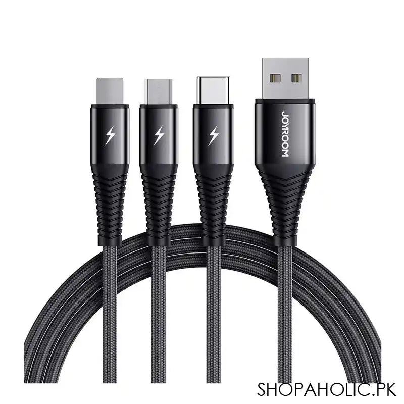 Joyroom 3-In-1 Charging Cable, Black, S-1230G4 - Main Image