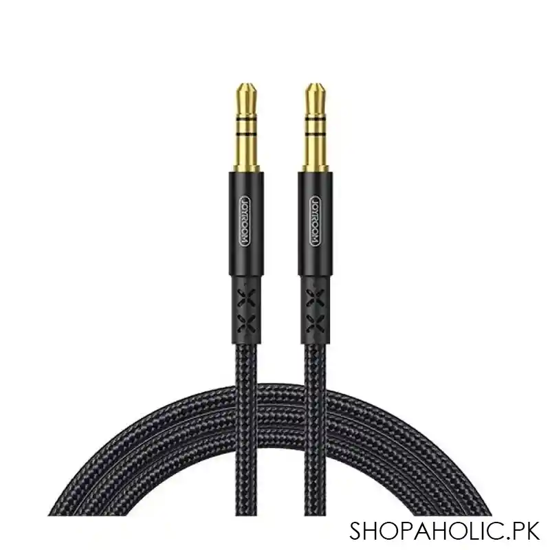 joyroom aux stereo audio cable, 3ft, black, sy 10a1 main image