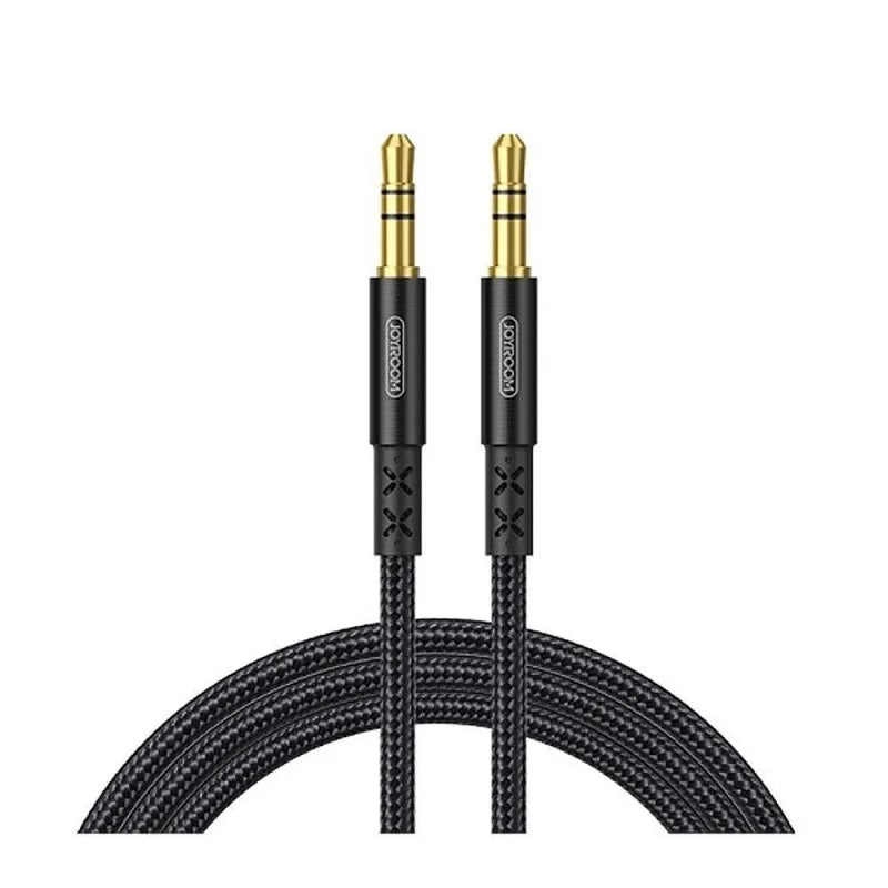 joyroom aux stereo audio cable, 3ft, black, sy 10a1 main image