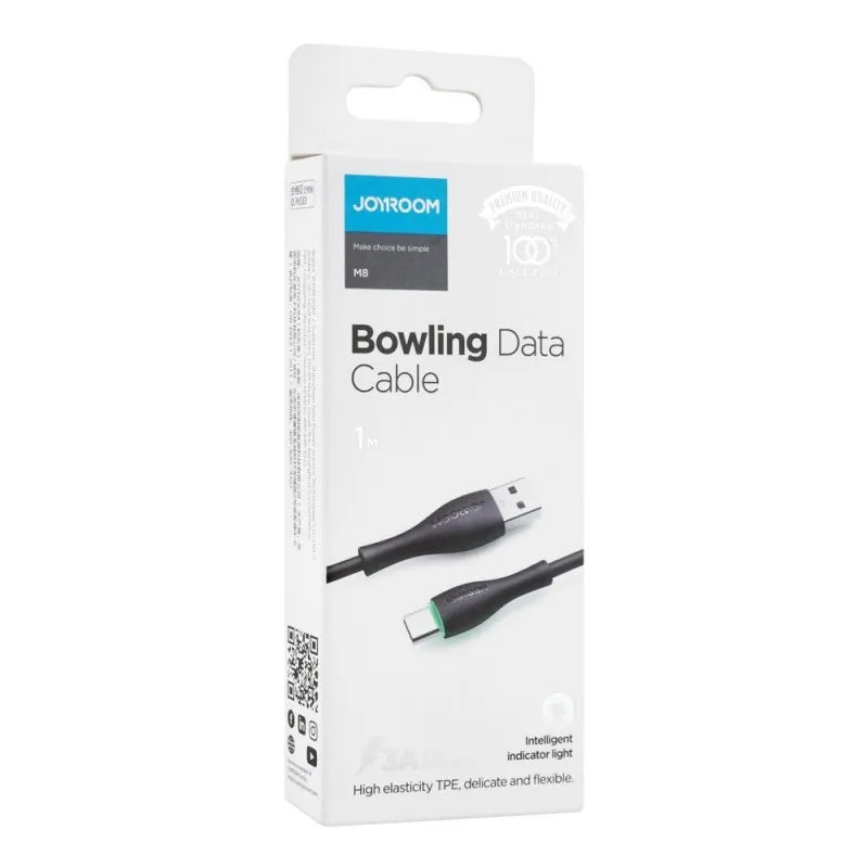 joyroom bowling type c data cable, 1m, s 1030m8, black image2