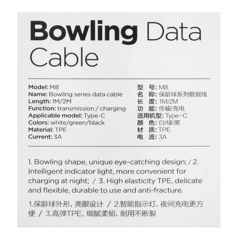 joyroom bowling type c data cable, 1m, s 1030m8, black image5