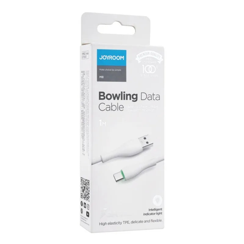 joyroom bowling type c data cable, 1m, s 1030m8, white image2