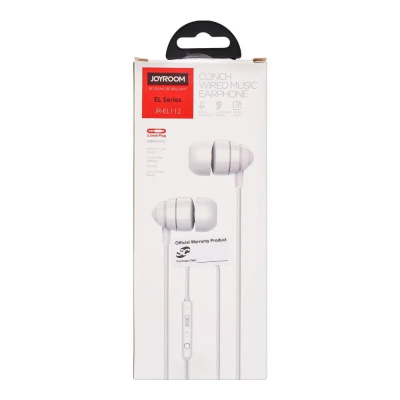 joyroom conch wired music earphone, white, jr el112 image3