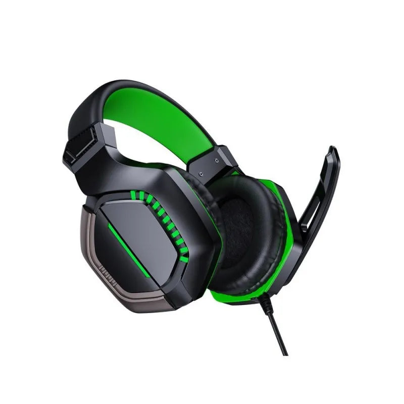 joyroom gaming wired headset black green, jr hg1 main image