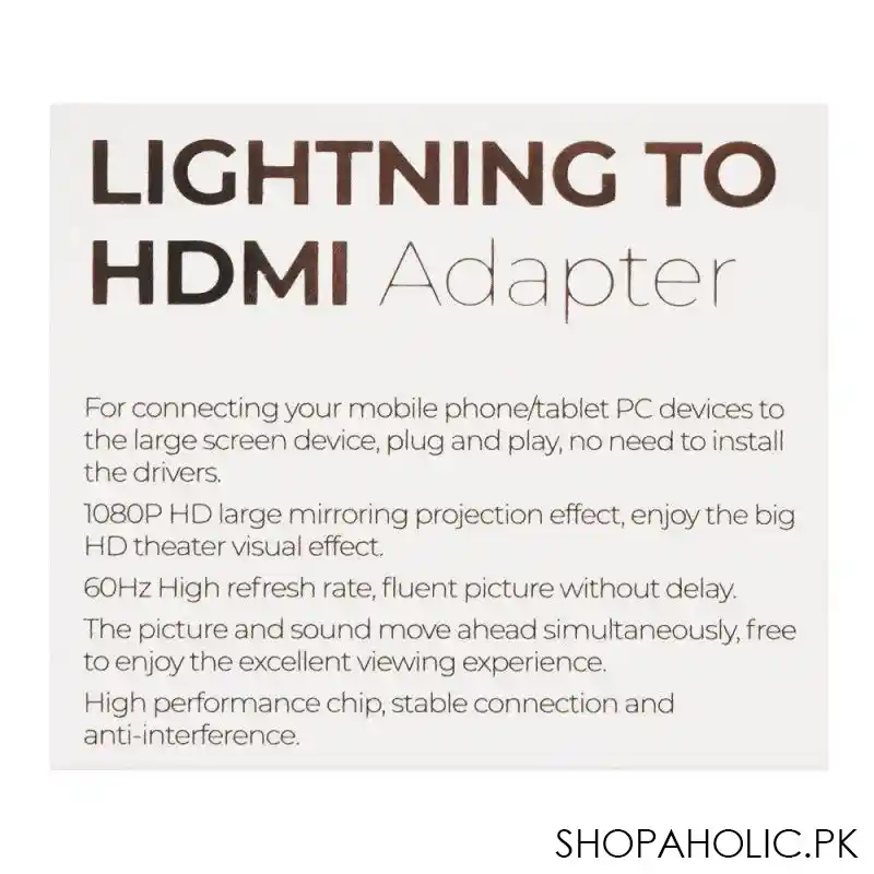 joyroom lightning to hdmi adapter, white, s h141 image3