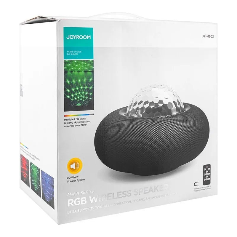 joyroom maya series rgb wireless speaker, black, jr ms02 image2