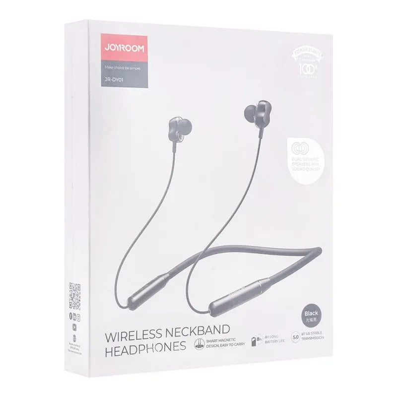 joyroom neck band wireless headphone, black, jr dy01 image2