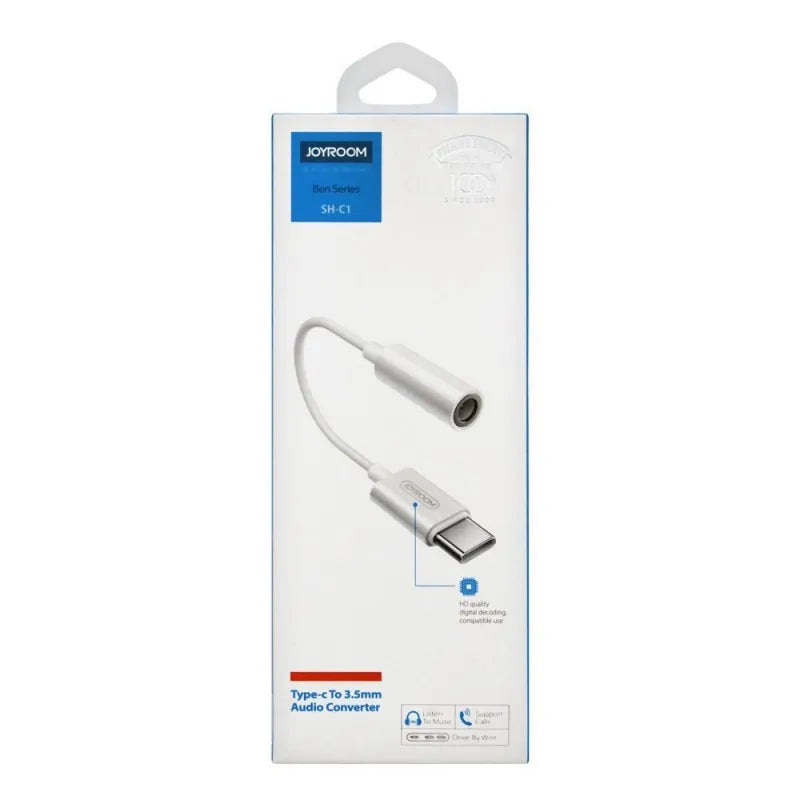 joyroom type c to 3.5mm audio converter, white, sh c1 image2