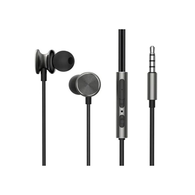 joyroom wired series in ear metal wired earbuds, dark gray, jr ew03 main image