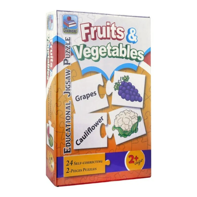 jr. learners educational jigsaw puzzle, for 2+ years, fruits & vegetables, 229 2394 main image