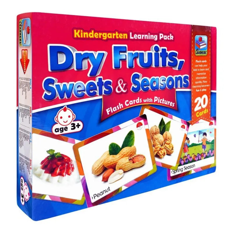 jr. learners flash card with pictures large dry fruits, sweets & seasons, for 3+ years 228 2415 main image