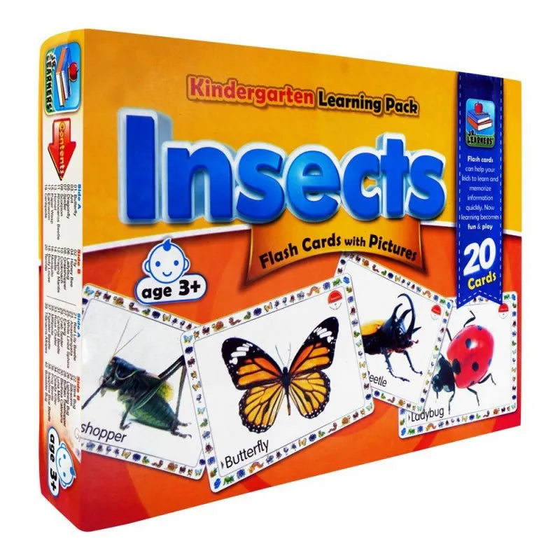 jr. learners flash card with pictures large insects, for 3+ years, 228 2412 main image