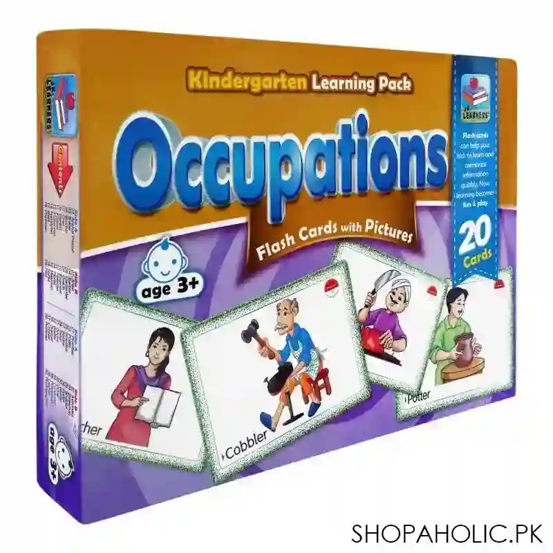 jr. learners flash card with pictures large occupations, for 3+ years, 228 2416 main image