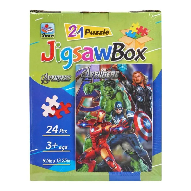 jr. learners jigsaw puzzle box 2 in 1 avengers, for 3+ years, 444 8301 image2