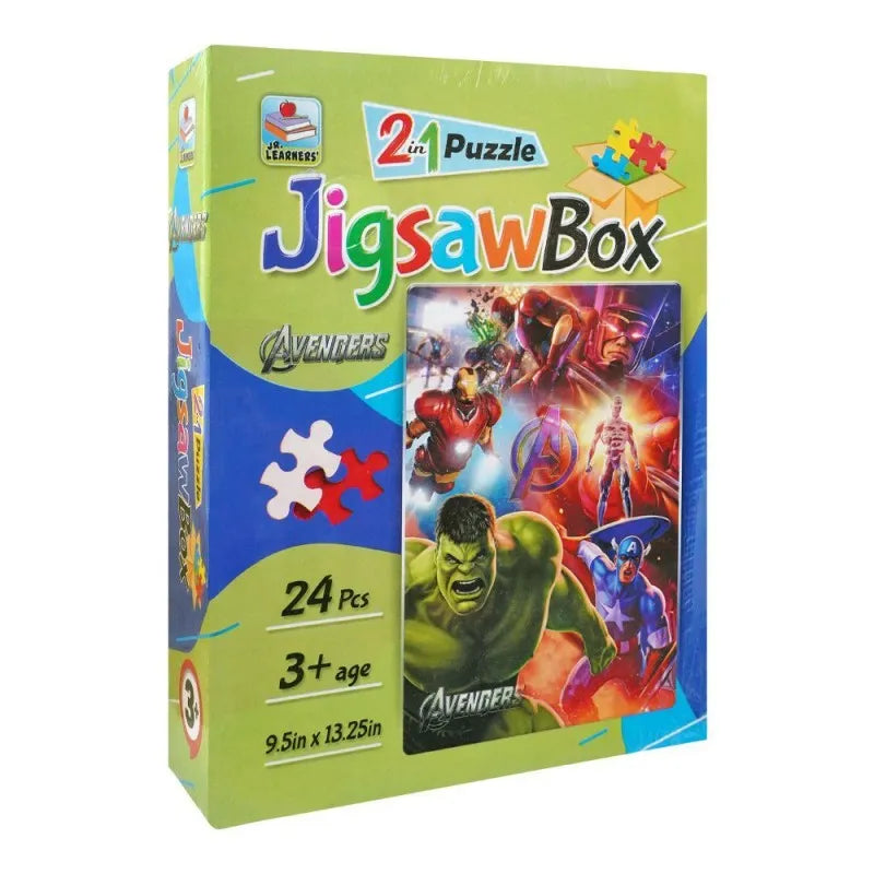 jr. learners jigsaw puzzle box 2 in 1 avengers, for 3+ years, 444 8301 main image