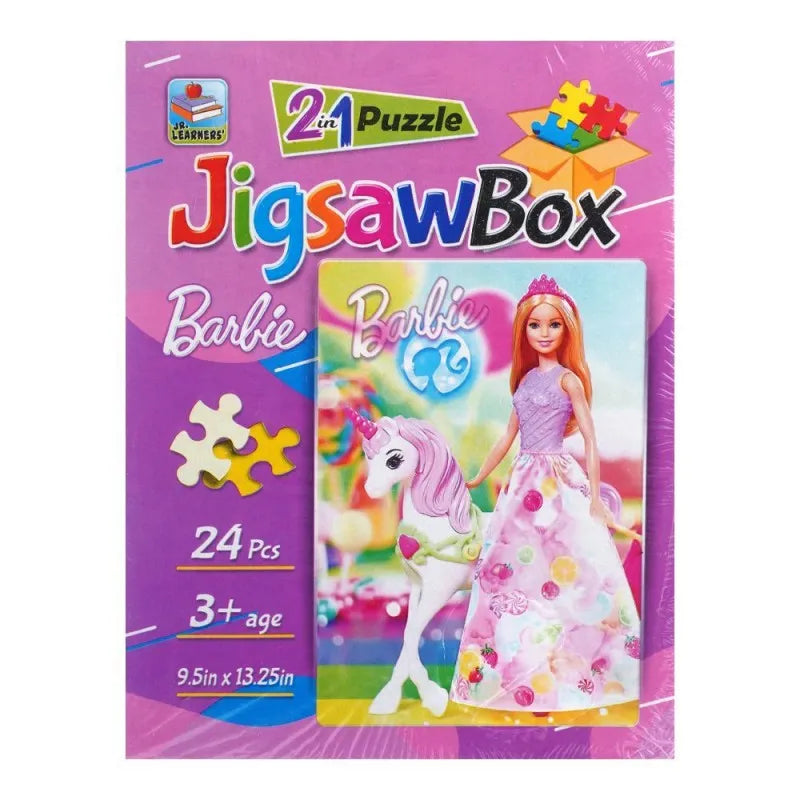 jr. learners jigsaw puzzle box 2 in 1 barbie, for 3+ years, 444 8305 image2