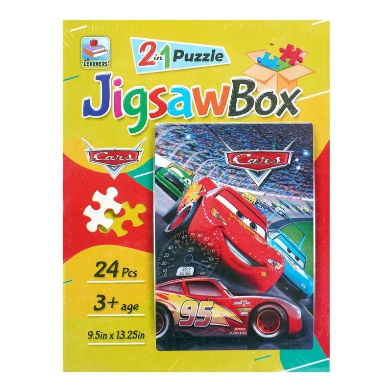 jr. learners jigsaw puzzle box 2 in 1 pixar cars, for 3+ years, 444 8302 image2