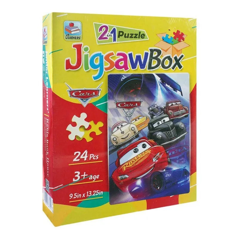 jr. learners jigsaw puzzle box 2 in 1 pixar cars, for 3+ years, 444 8302 main image