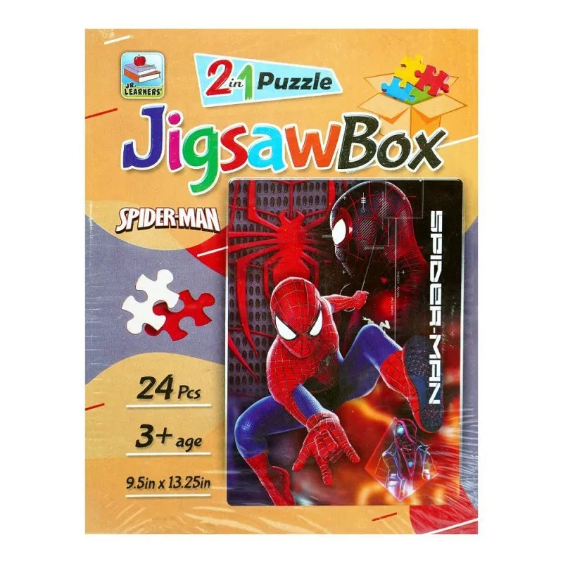 jr. learners jigsaw puzzle box 2 in 1 spiderman, for 3+ years, 444 8303 image2