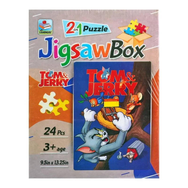 jr. learners jigsaw puzzle box 2 in 1 tom & jerry, for 3+ years, 444 8304 image2