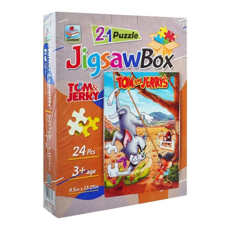 jr. learners jigsaw puzzle box 2 in 1 tom & jerry, for 3+ years, 444 8304 main image