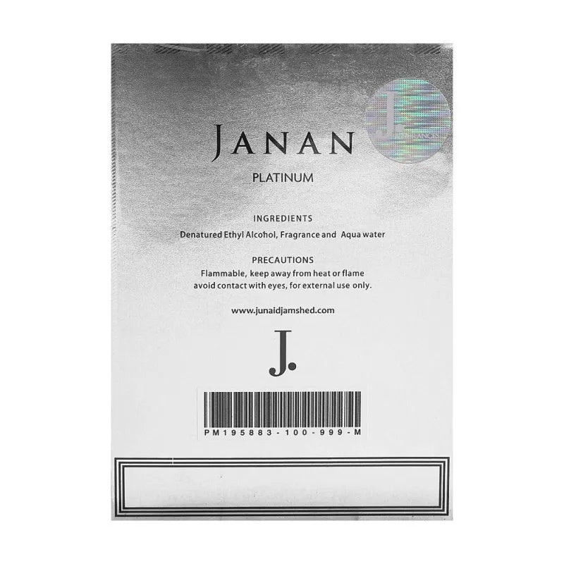 junaid jamshed j. janan platinum eau de parfum, for men, 100ml image2