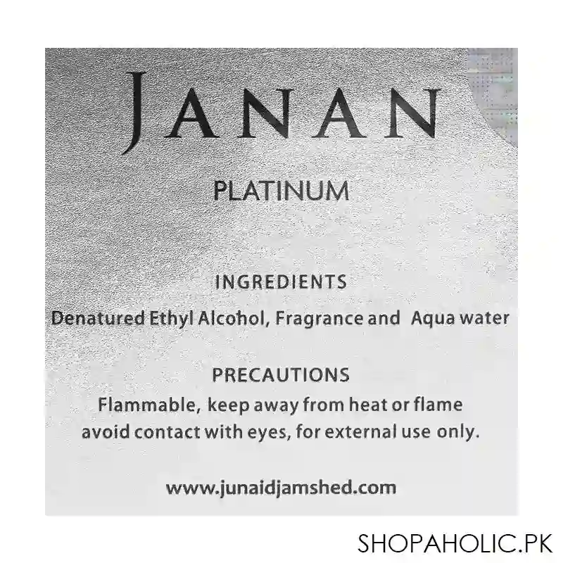 junaid jamshed j. janan platinum eau de parfum, for men, 100ml image3