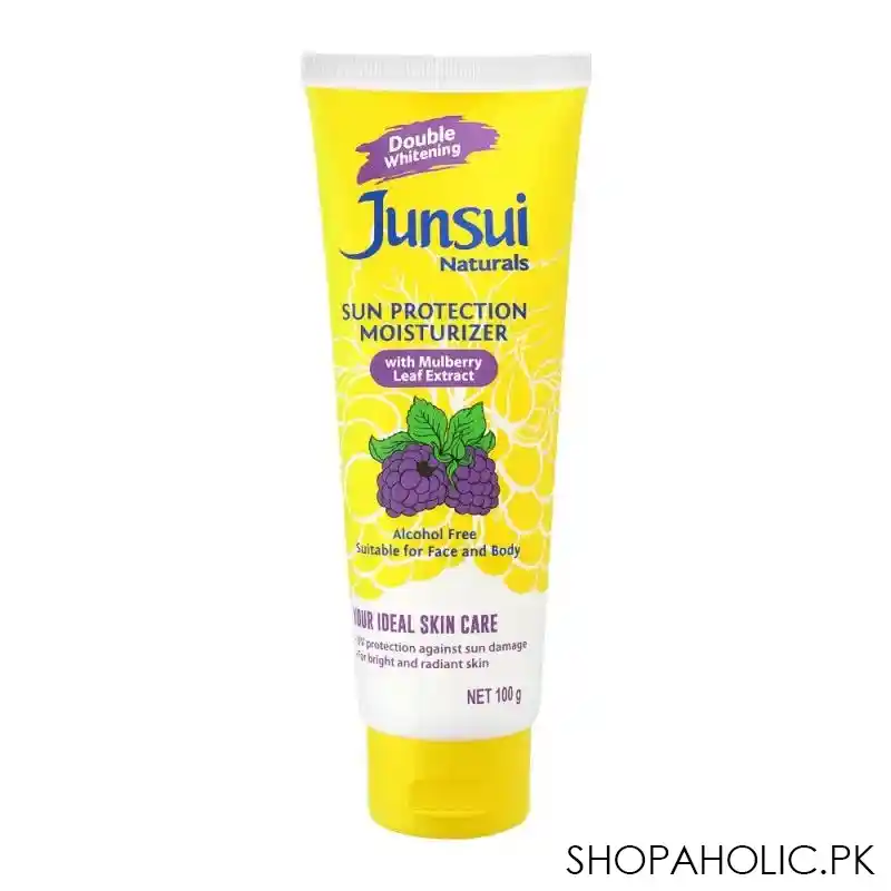 junsui double whitening sun protection moisturizer, alcohol free, 100g main image