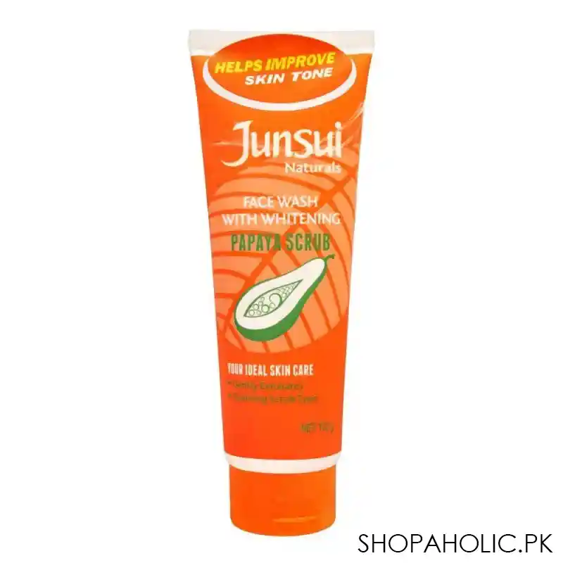 junsui papaya scrub facial wash with whitening, 100g main image