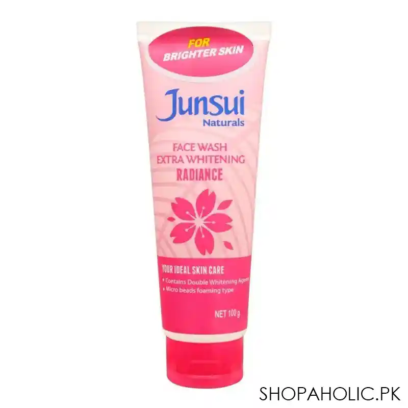 junsui radiance face wash with extra whitening, 100g main image