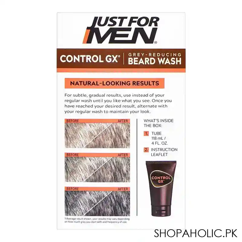 Just For Men Control GX Grey Reducing Beard Wash, 118ml - Image 3