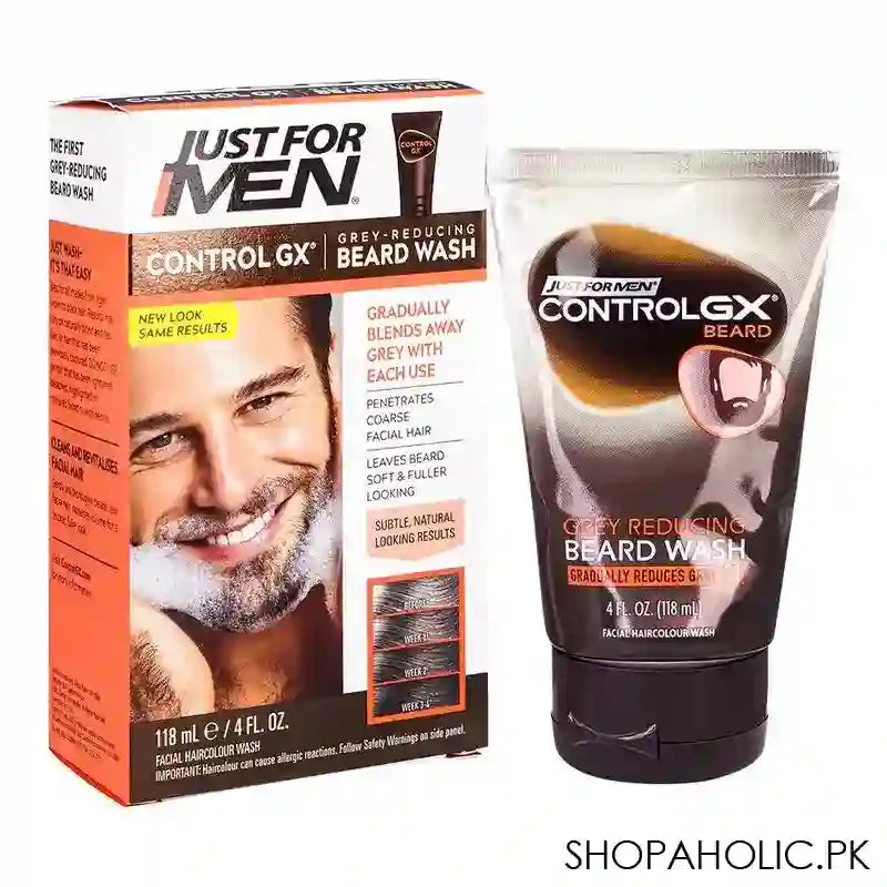 Just For Men Control GX Grey Reducing Beard Wash, 118ml - Main Image