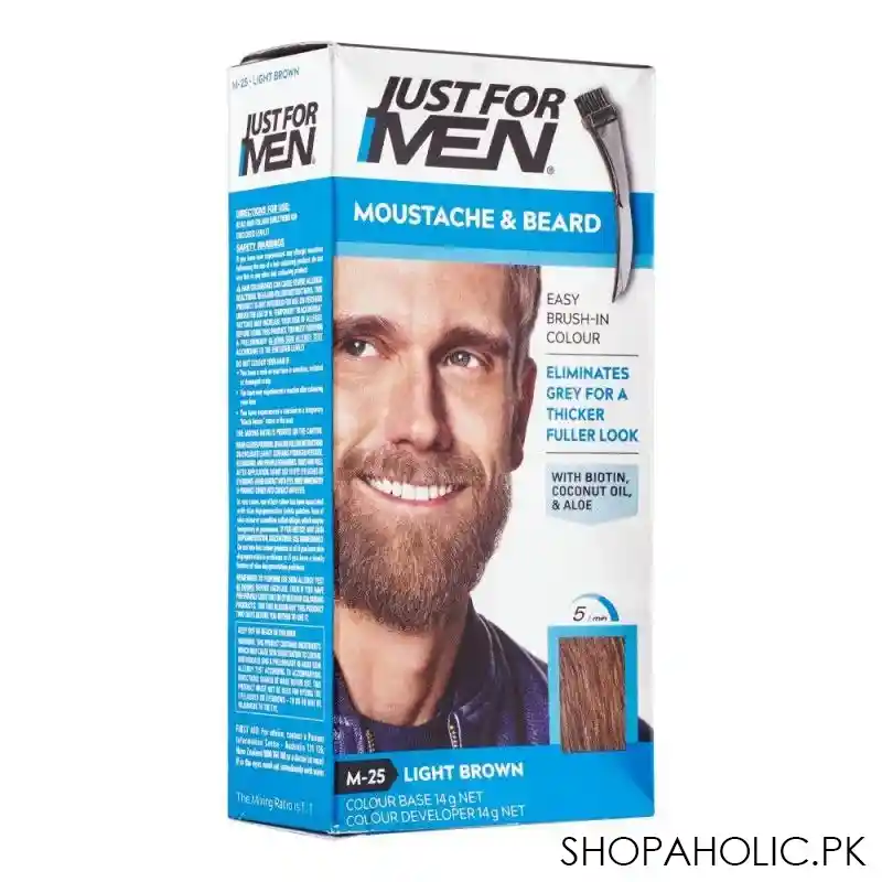 just for men moustache & beard colour, m 25 light brown main image