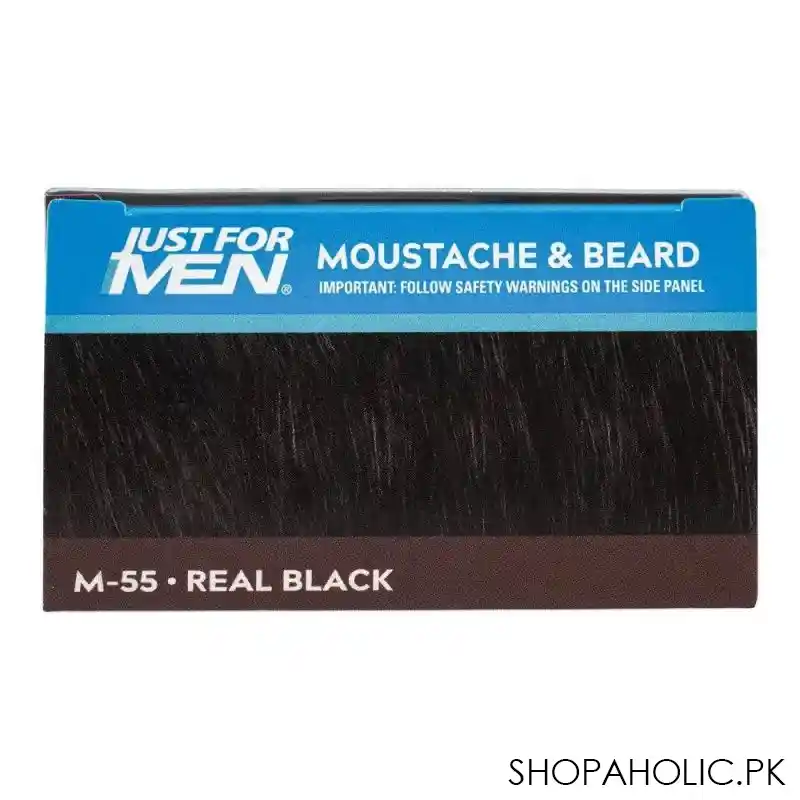 just for men moustache & beard colour, m 55 real black image5