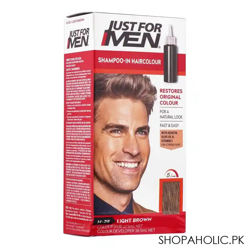 Just For Men Shampoo-In Hair Colour, H-25 Light Brown - Main Image