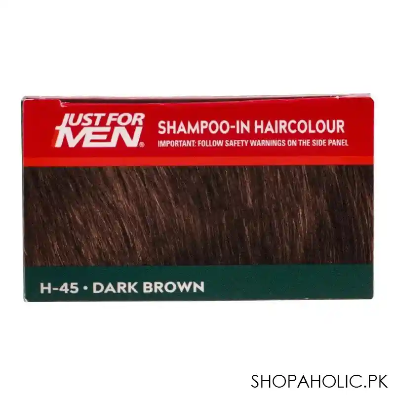 just for men shampoo in hair colour, h 45 dark brown image5