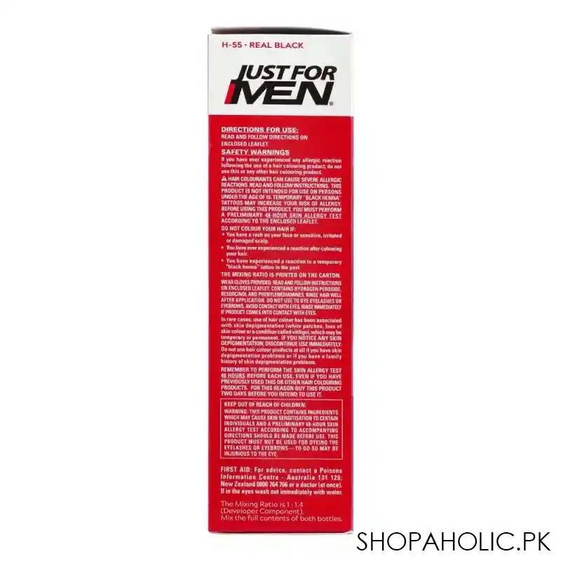 just for men shampoo in hair colour, h 55 real black image3