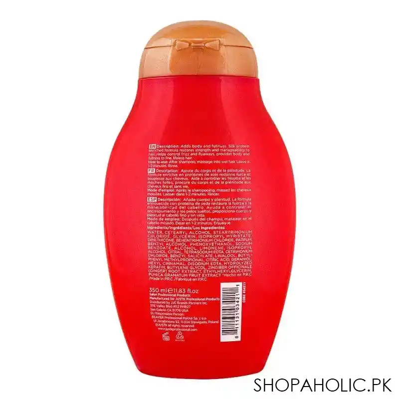 justk ginger, pomegranate, light weight volumizing conditioner, 350ml image2