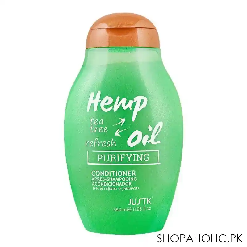 justk hemp oil, tea tree, refresh purifying conditioner, 350ml main image