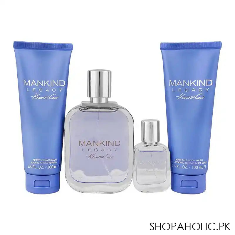 Kenneth Cole Mankind Legacy Perfume Set, Eau de Toilette 100ml and 10ml+Aftershave 100ml+Hair & Body Wash 100ml - Main Image