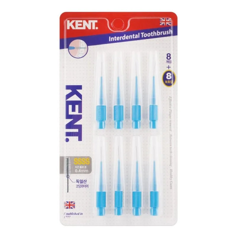 kent interdental toothbrush, 0.4mm, 8 pack main image