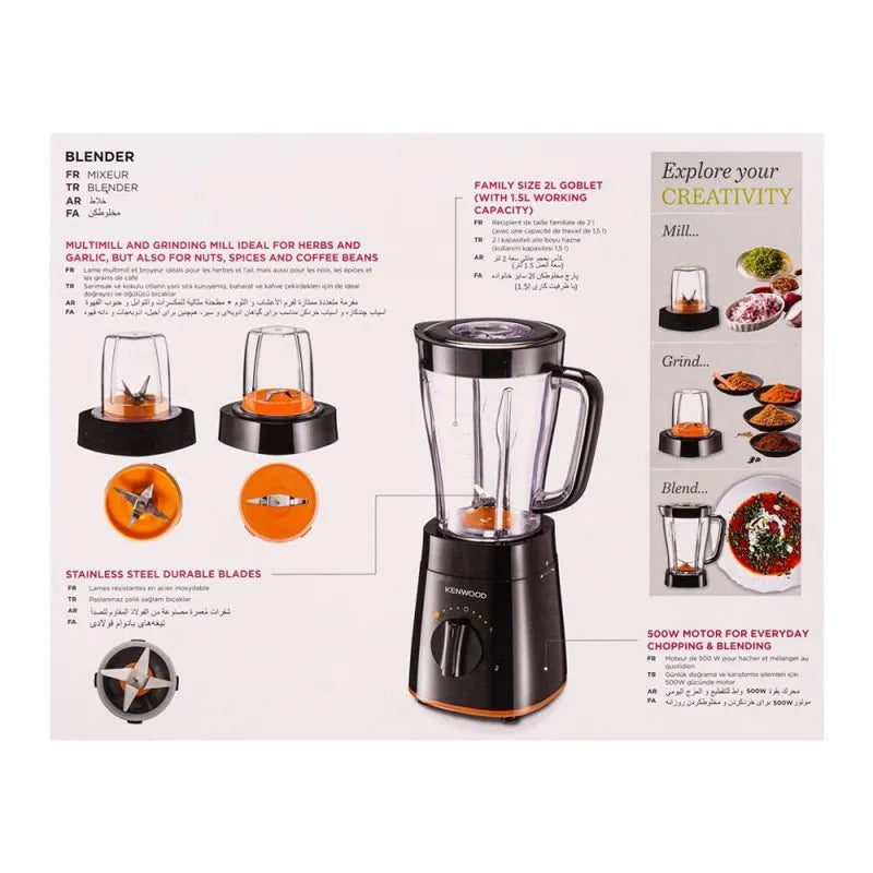 kenwood blender, 2l, 500w, blp 15.360bk image4