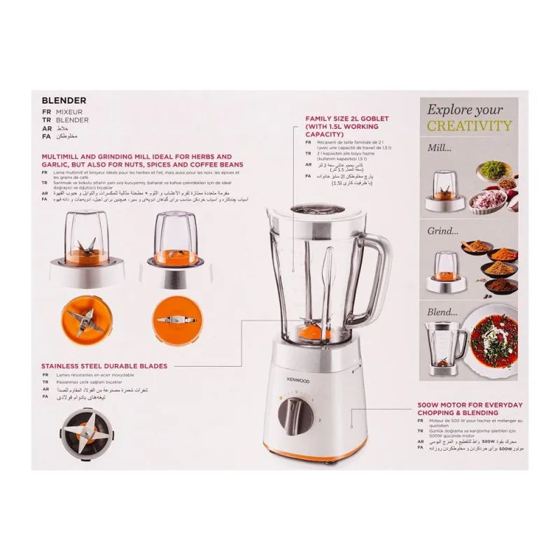 kenwood blender, 2l, 500w, blp 15.360wh image4