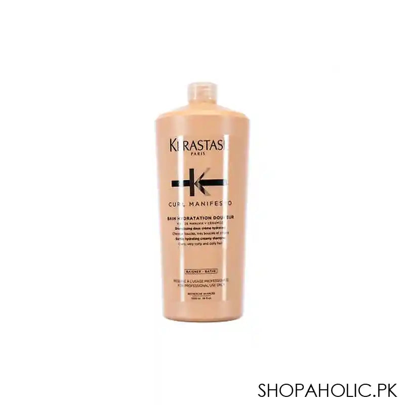 Kerastase Curl Manifesto Bain Hydronation Douceur Shampoo, For Curly and Coily Hair, 1000ml - Main Image